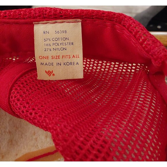 Vintage Red Puerto Rico Trucker Hat Mesh Back Snapback One Size Fits All Cotton/ - Picture 5 of 6